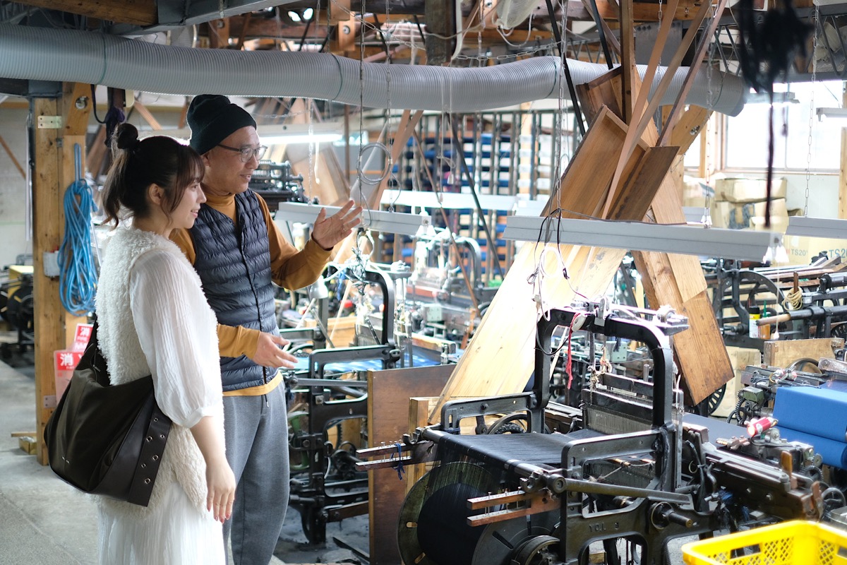 下川織物の工房見学